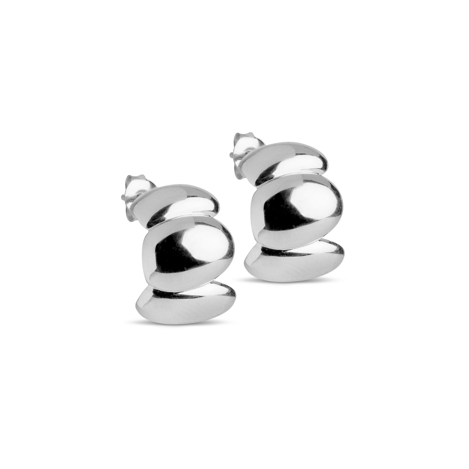 Melia Chunky Hoops - Sterling Silver