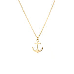 Anchor necklace; 9ct Gold necklace