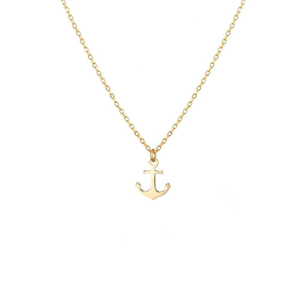 Anchor necklace; 9ct gold Anchor meaningful Necklace