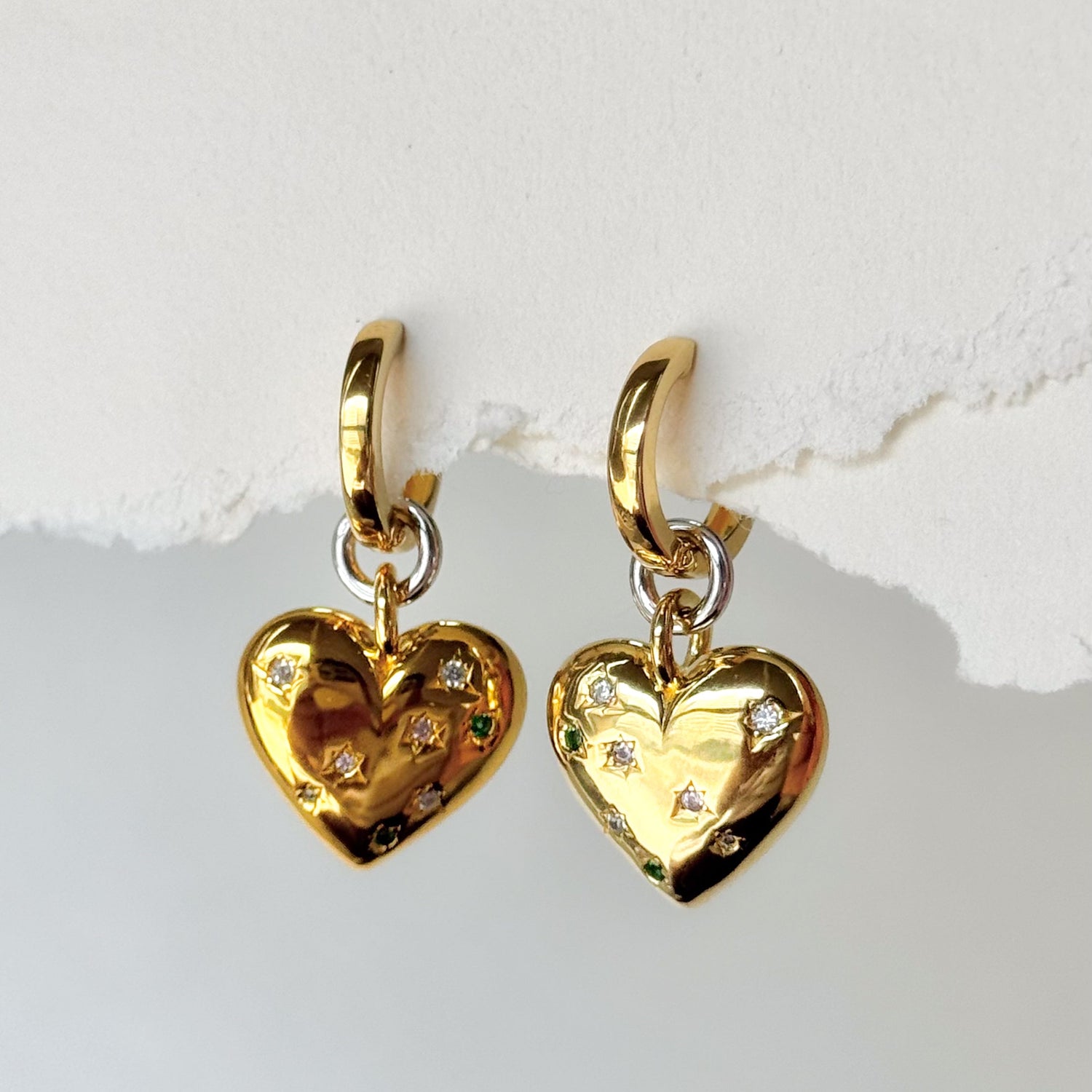 Forever Hearts Pop Goes My Heart Earrings Gold