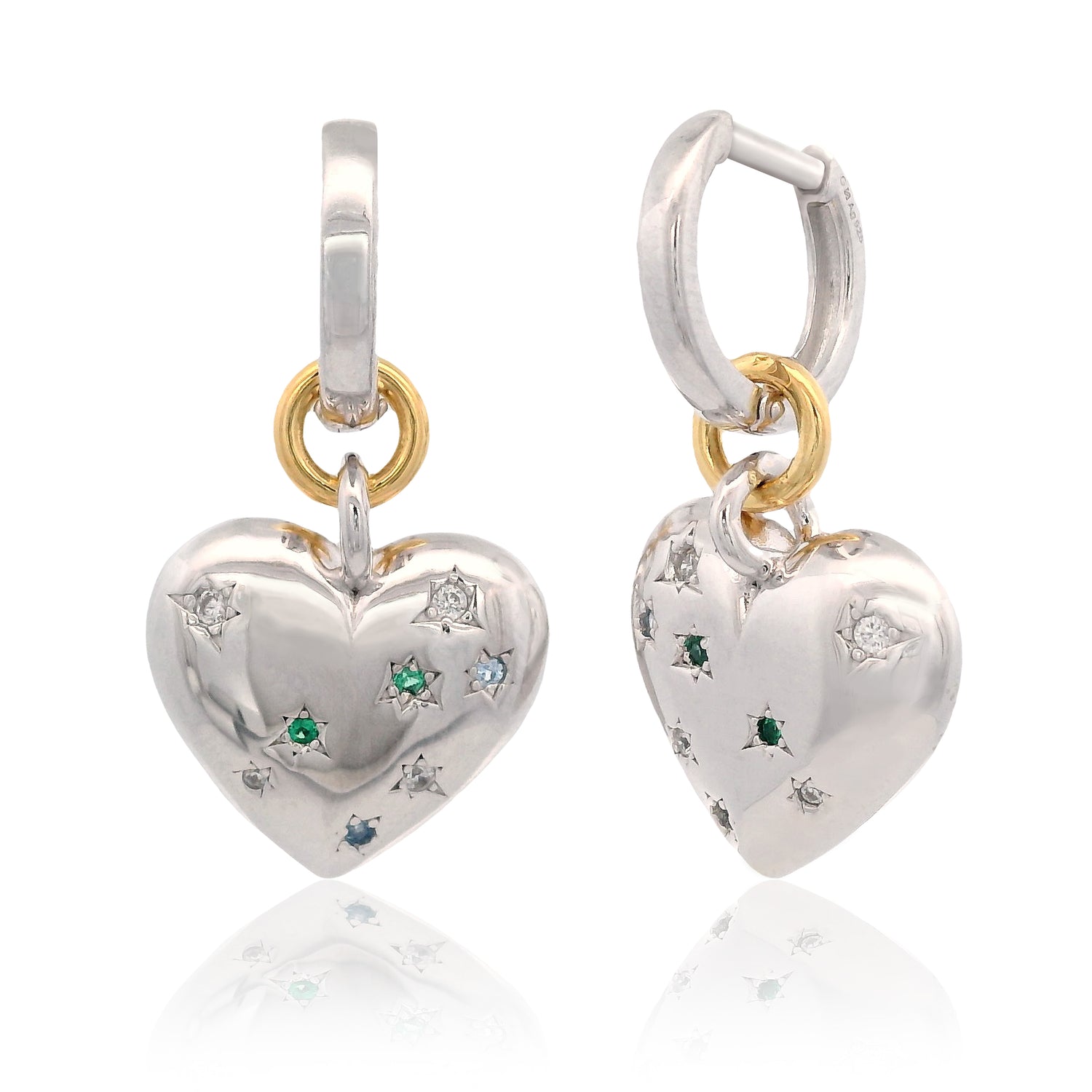 Forever Hearts Pop Goes My Heart Earrings Silver