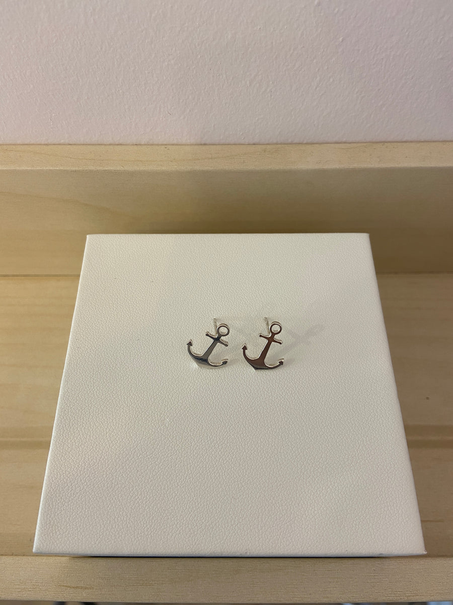 Anchor Stud Earrings