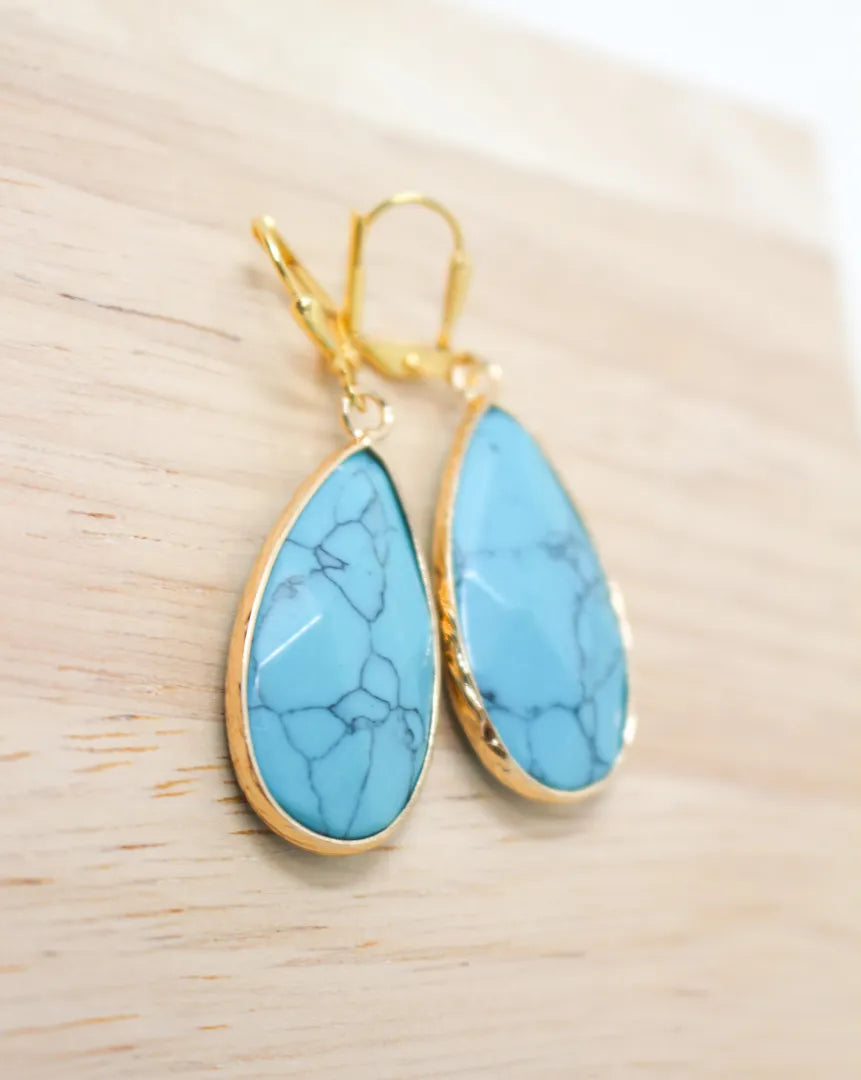 Turquoise Chalcedony Earrings