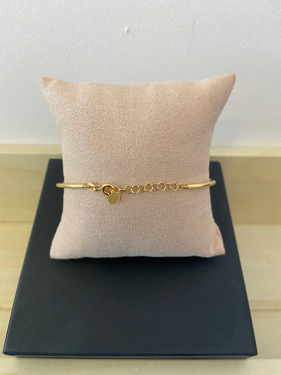 Thin Band 9ct Gold Bangle Bracelet