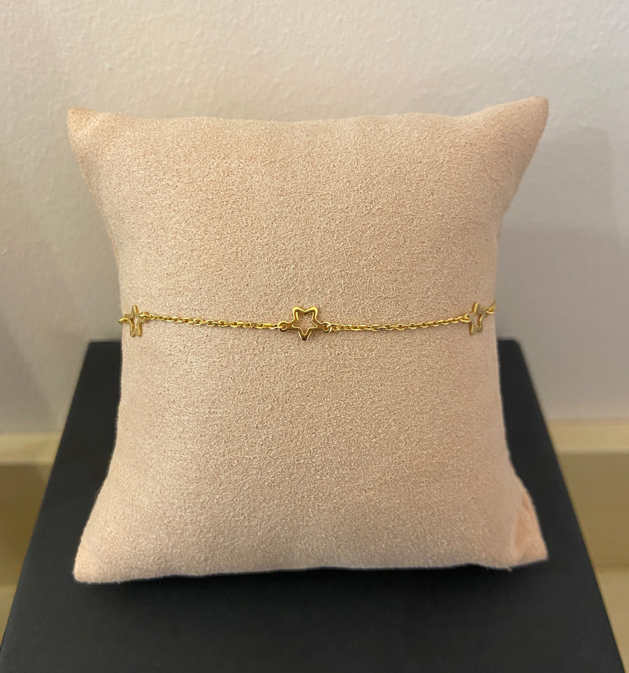 Multi Star 9ct Gold Bracelet