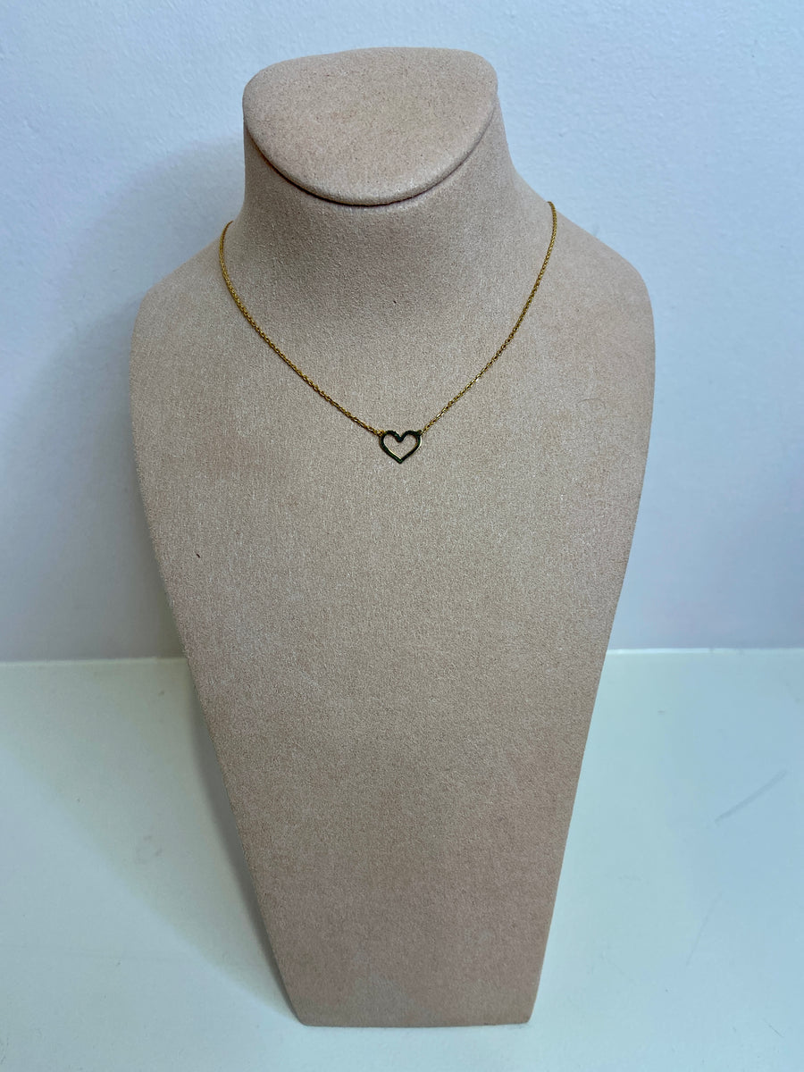 Open Heart 9ct Gold Necklace