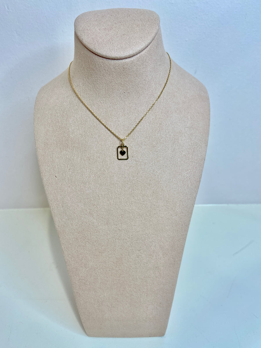 Heart in a Box 9ct Gold Necklace