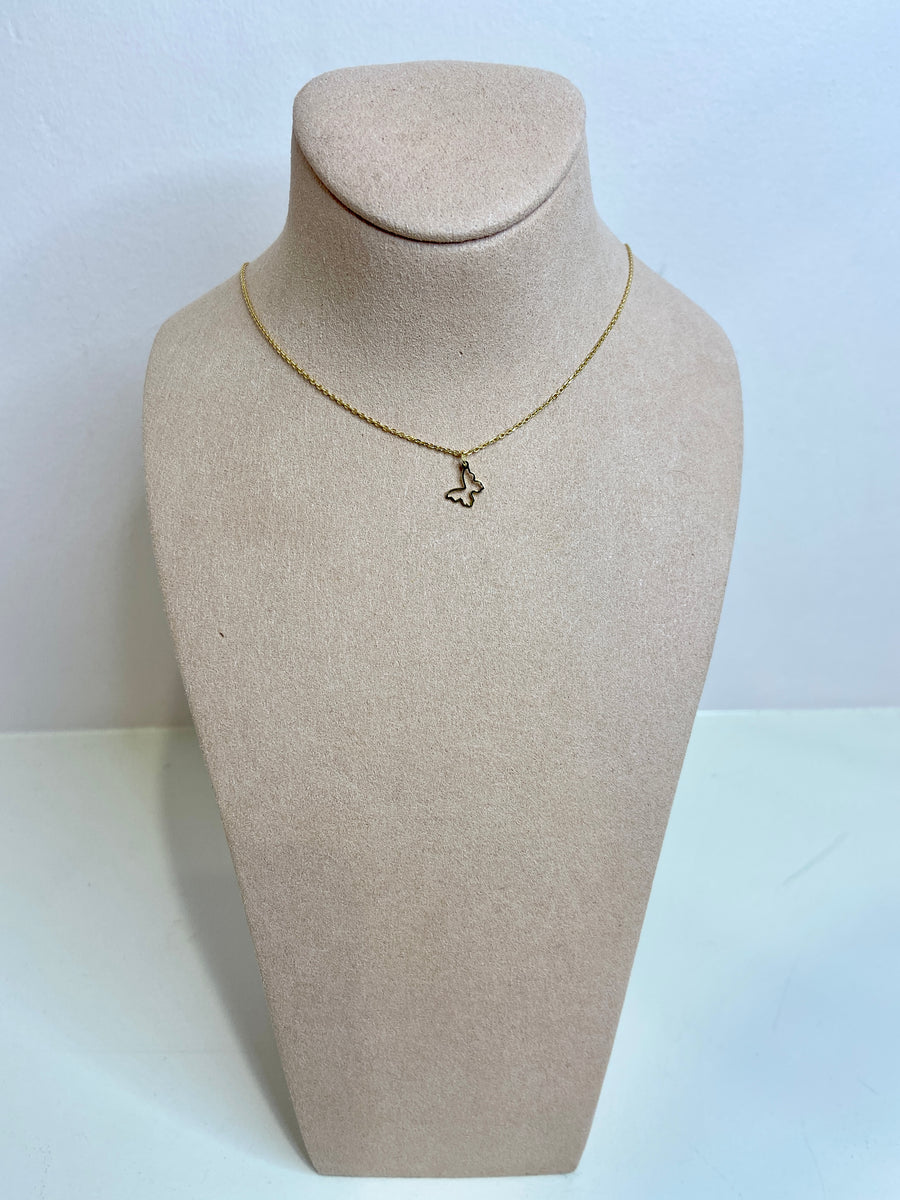 Open butterfly necklace; Delicate jewellery