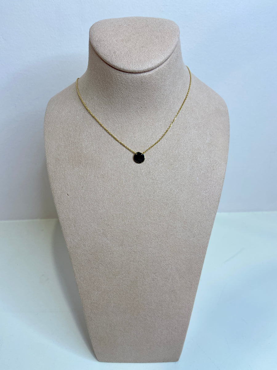 Small Disc 9ct Gold Necklace