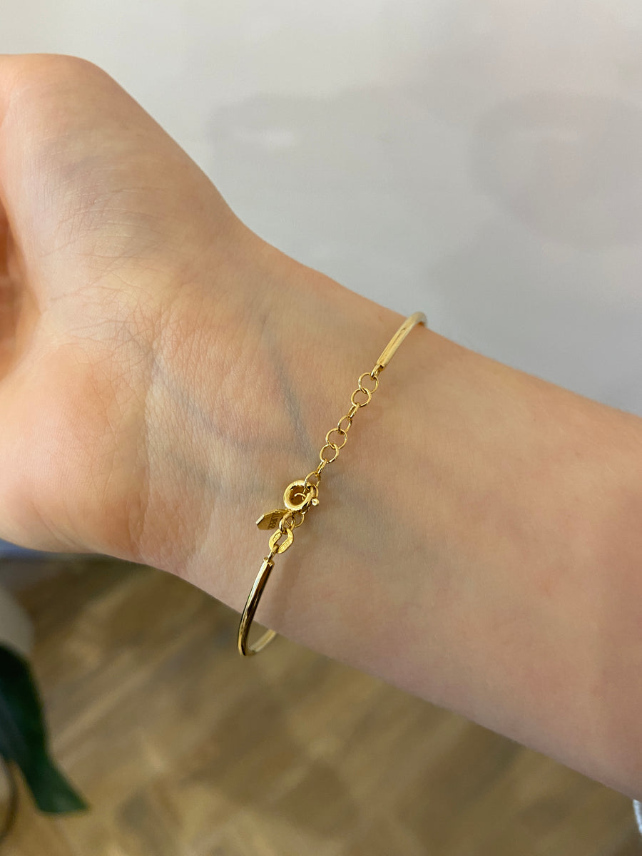 Thicker Band 9ct Gold Bangle Bracelet