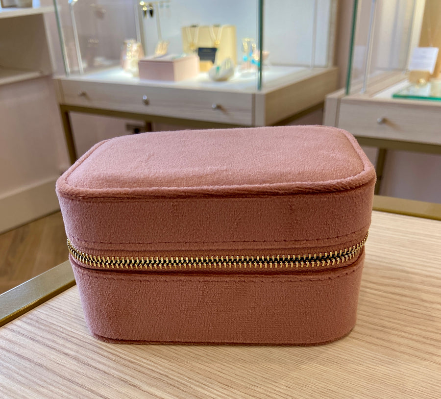 Large Travel Jewellery Case in Velvet