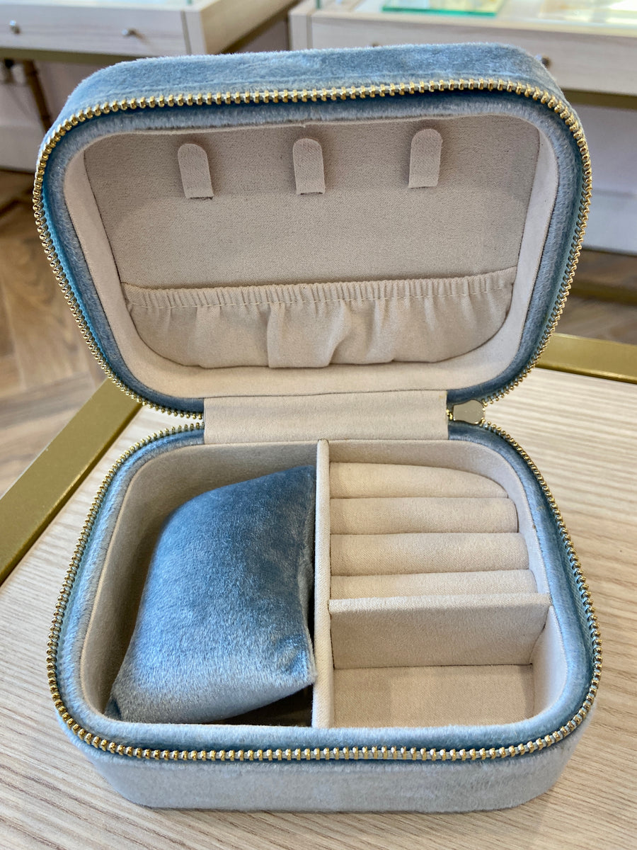 Large Travel Jewellery Case in Velvet