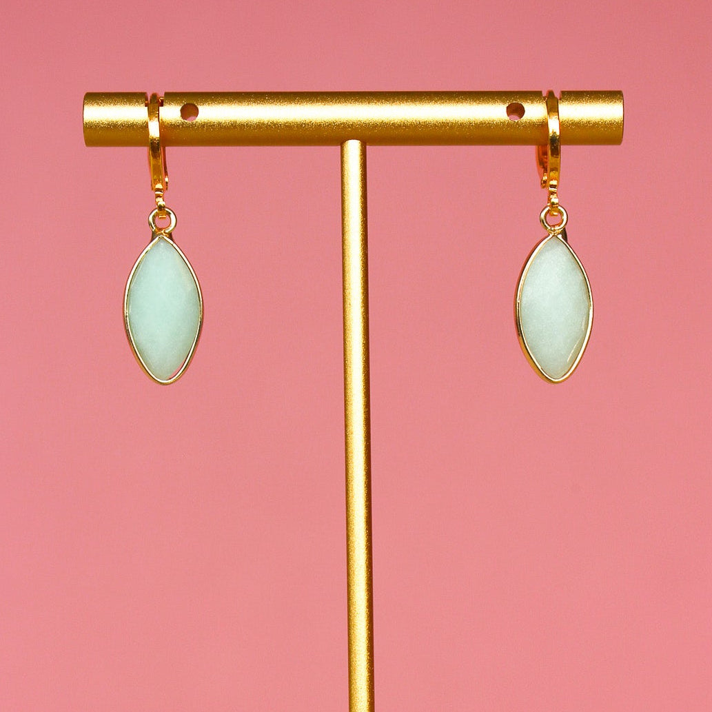 Aqua Marquise Earrings - Short