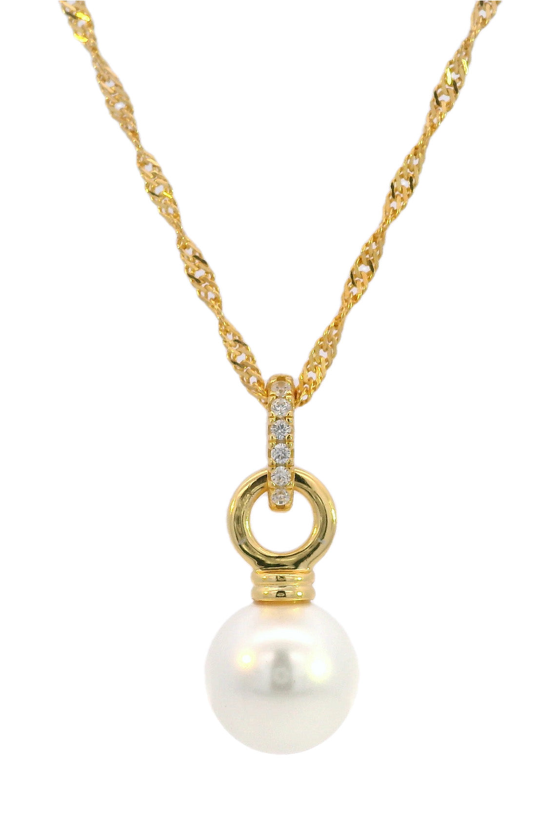Adagio Pearl Duo Pendant Gold