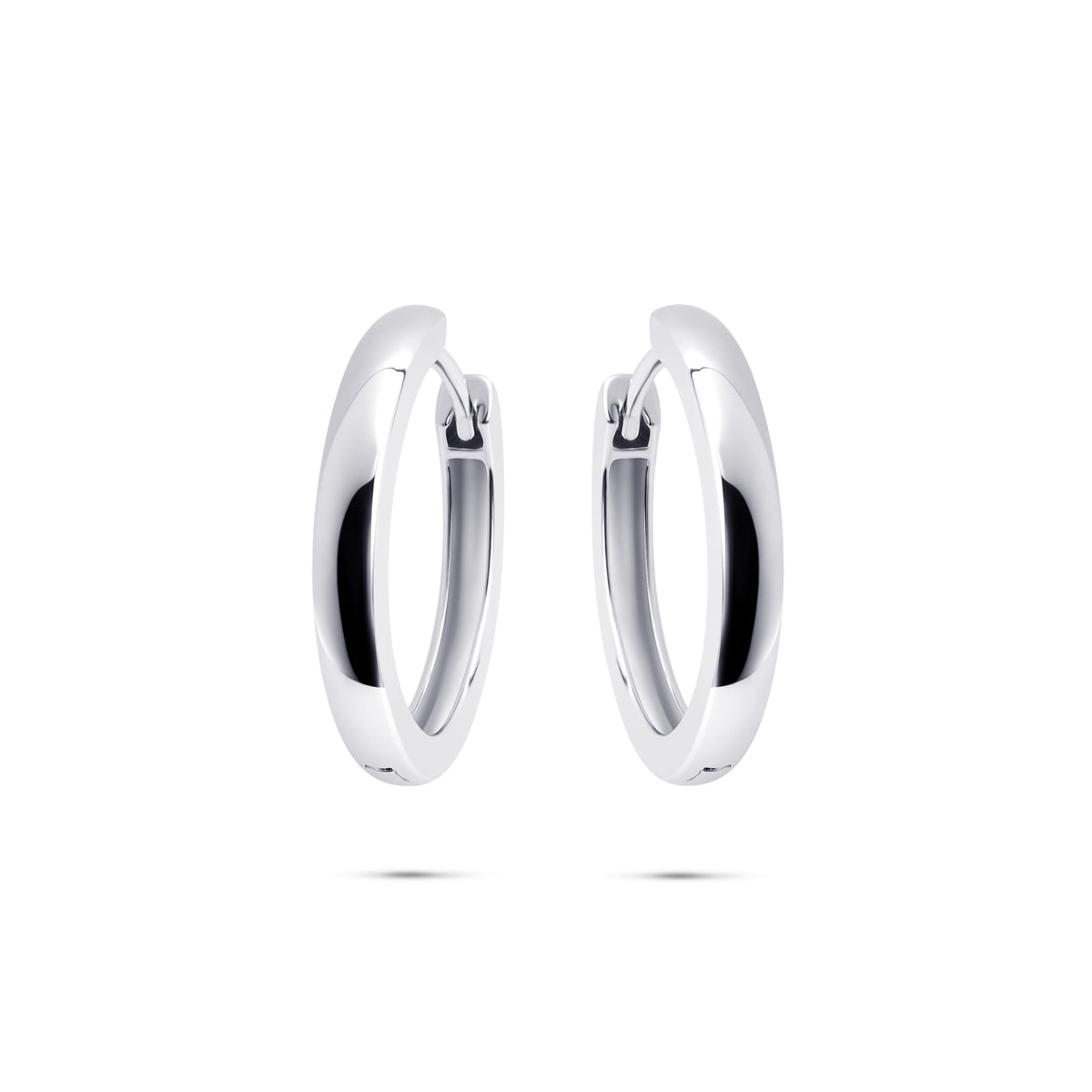 Staple huggie earrings. 925 Sterling Silver and 18ct Yellow Gold Plated