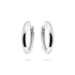 Staple huggie earrings. 925 Sterling Silver and 18ct Yellow Gold Plated