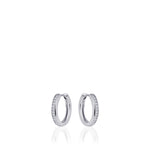 Sparkle CZ Stone Hoop Huggie Style Earring. 925 Sterling Silver and 18ct Gold Plated.