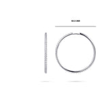 Extra Large Hoop Sparkle Earring. Huggie Style Hoop Earring. 925 Sterling Silver Earring.