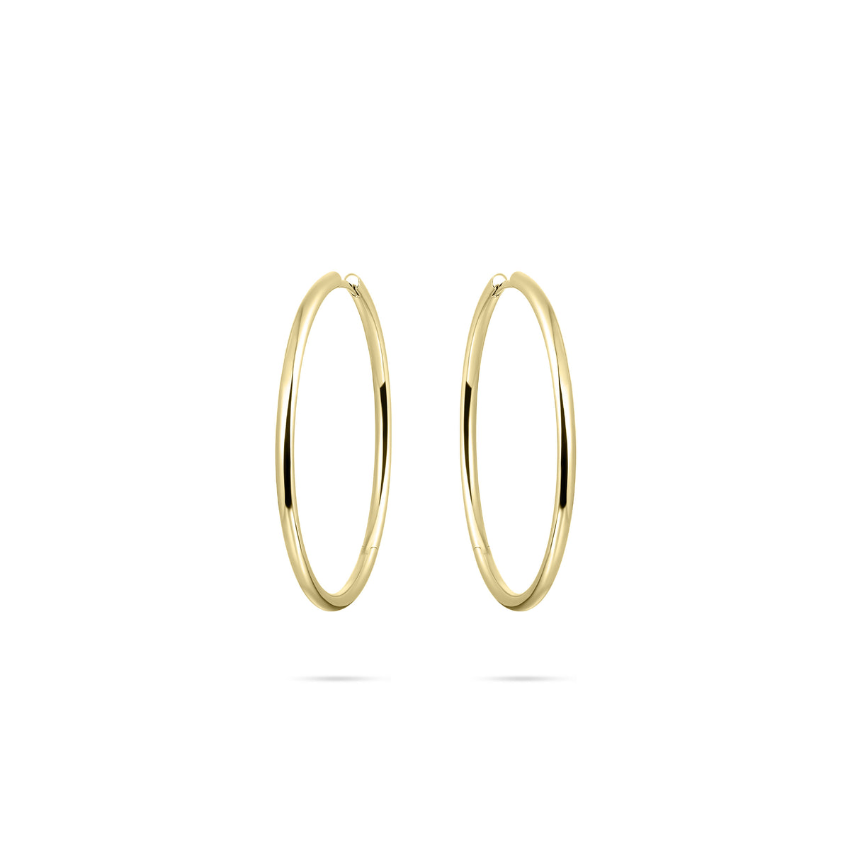 Extra Large Thin Hoop Earring. Huggie Style Hoop Earring. 18ct Yellow Gold Plated over 925 Sterling Silver Earring