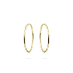 Extra Large Thin Hoop Earring. Huggie Style Hoop Earring. 18ct Yellow Gold Plated over 925 Sterling Silver Earring