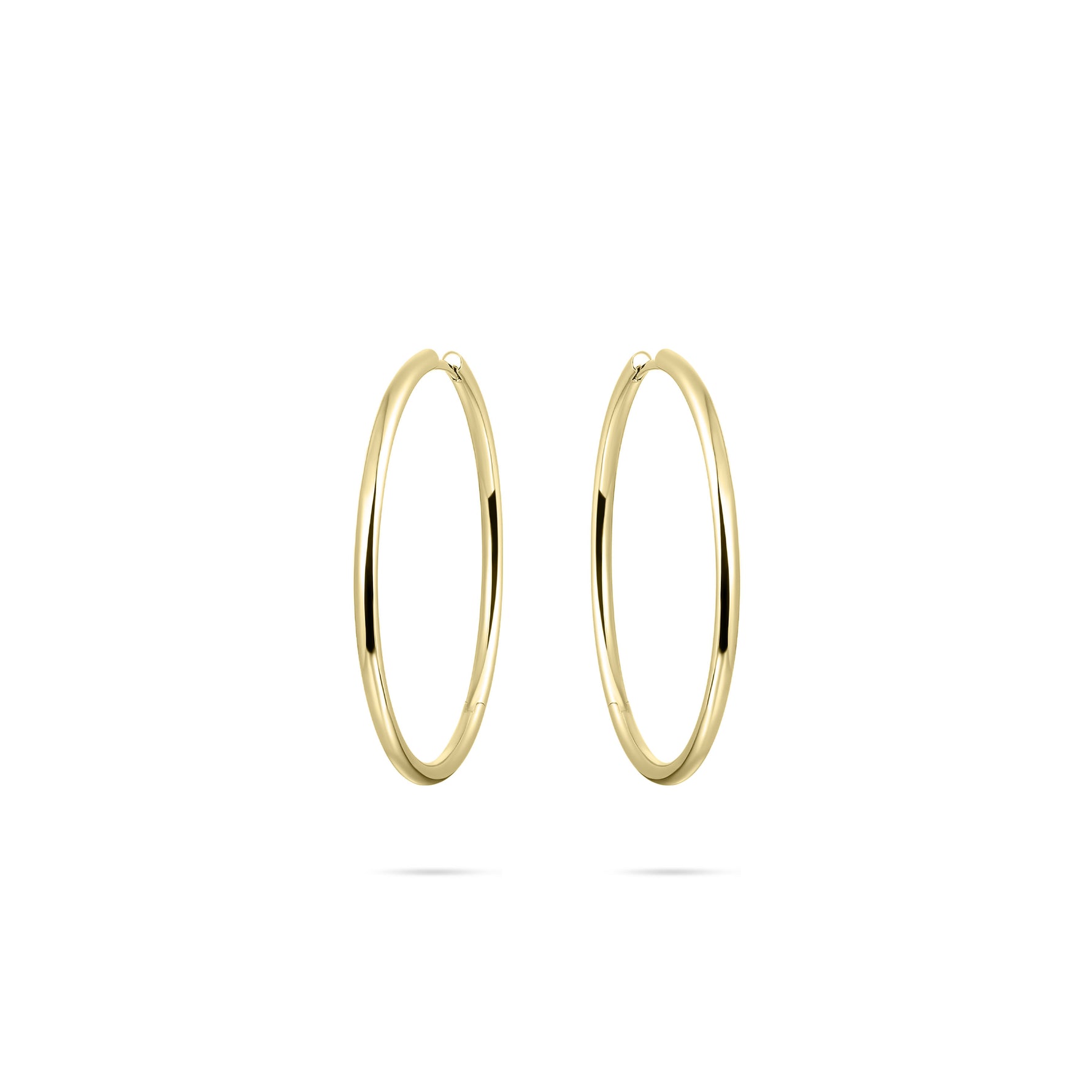 Extra Large Thin Hoop Earring. Huggie Style Hoop Earring. 18ct Yellow Gold Plated over 925 Sterling Silver Earring