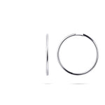 Extra Large Hoop Earring. Huggie Style Hoop Earring. 925 Sterling Silver Earring. 