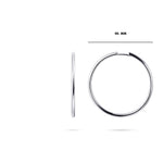 Extra Large Thin Hoop Earring. Huggie Style Hoop Earring. 925 Sterling Silver Earring