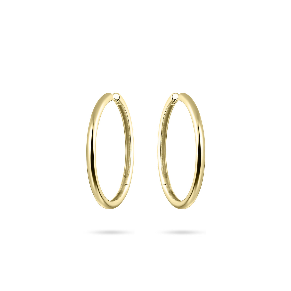 Extra Large Thick Hoop Earring. Huggie Style Hoop Earring. 18ct Yellow Gold Plated over 925 Sterling Silver Earring
