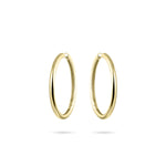 Extra Large Thick Hoop Earring. Huggie Style Hoop Earring. 18ct Yellow Gold Plated over 925 Sterling Silver Earring