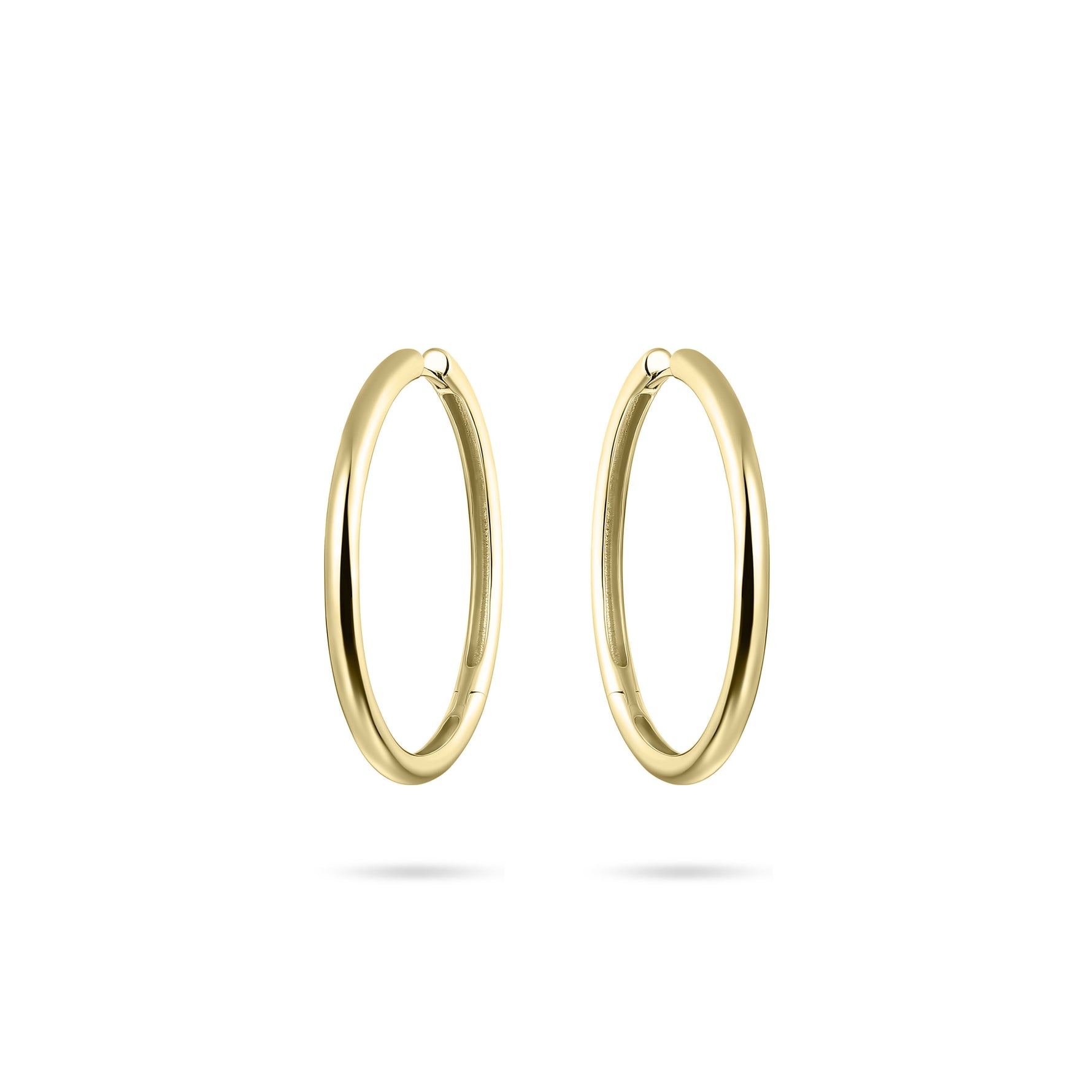 Extra Large Thick Hoop Earring. Huggie Style Hoop Earring. 18ct Yellow Gold Plated over 925 Sterling Silver Earring