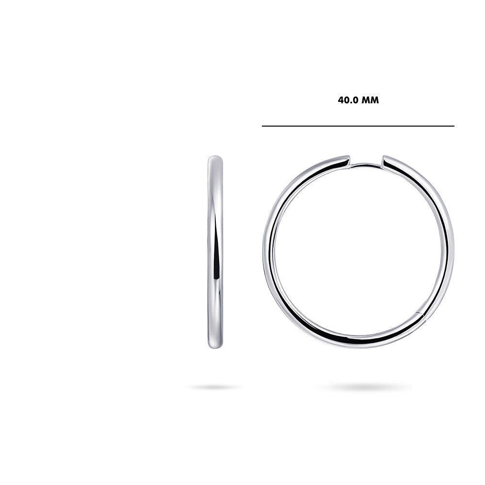 Extra Large Thick Hoop Earring. Huggie Style Hoop Earring. 925 Sterling Silver Earring