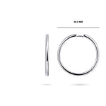 Extra Large Thick Hoop Earring. Huggie Style Hoop Earring. 925 Sterling Silver Earring