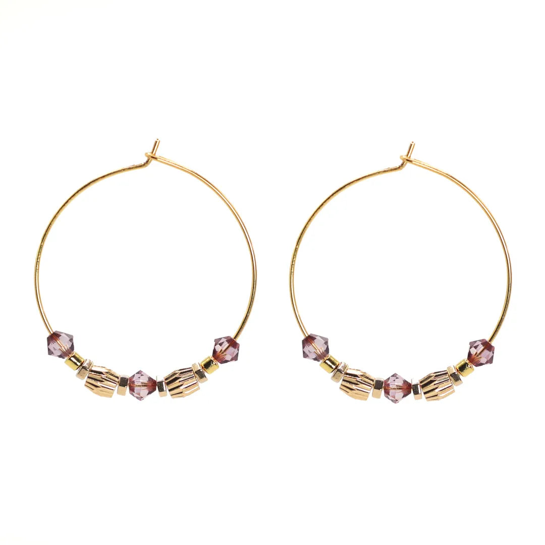 Amara Hoops Amethyst