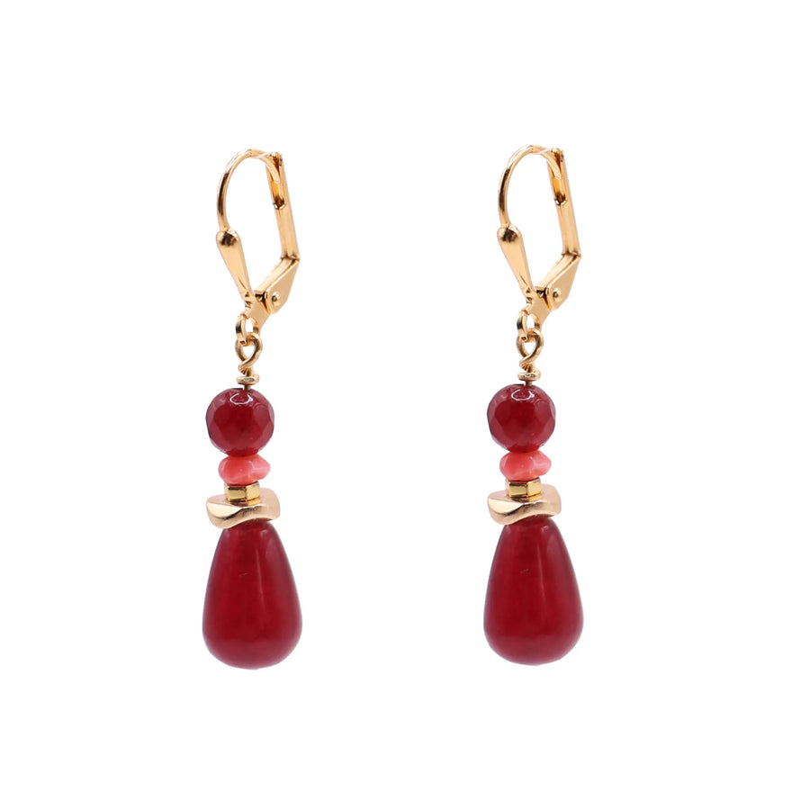 Fiora Stone Drop Earrings - Short