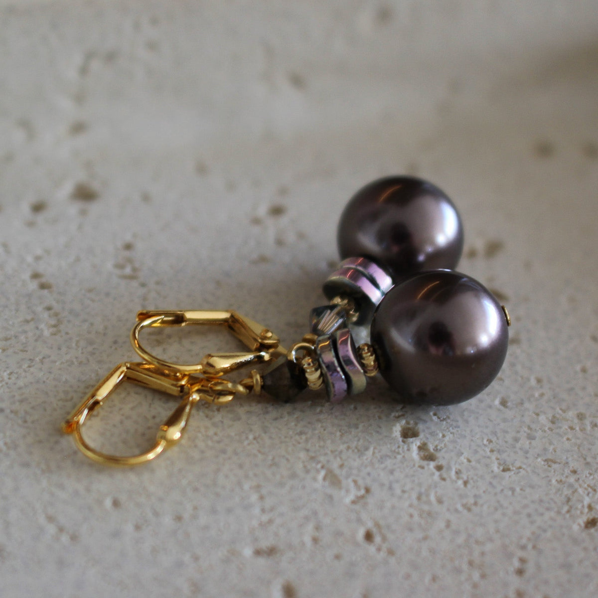 Nocturne Mocha Linear Earrings- Short