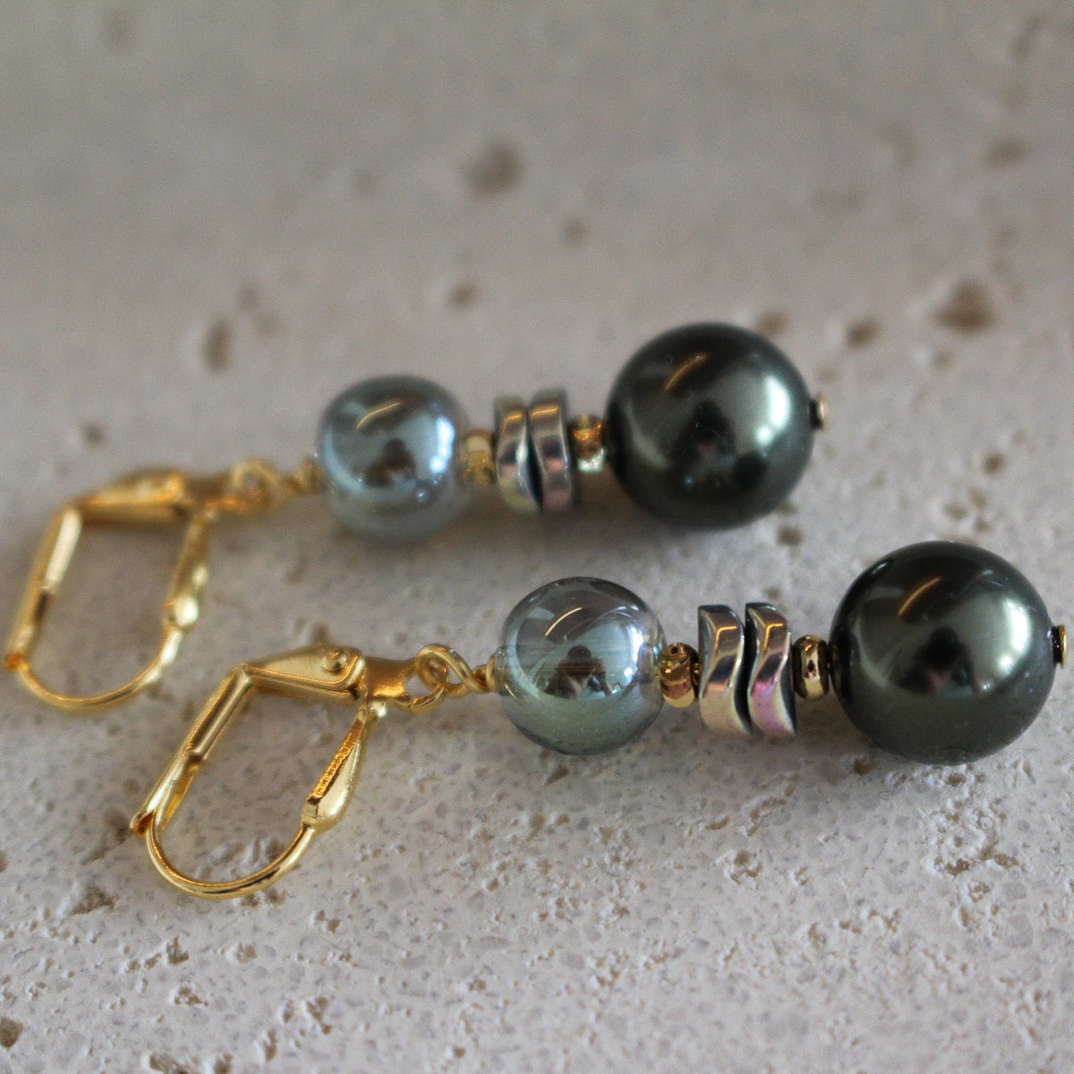 Nocturne Olive Evening Earrings