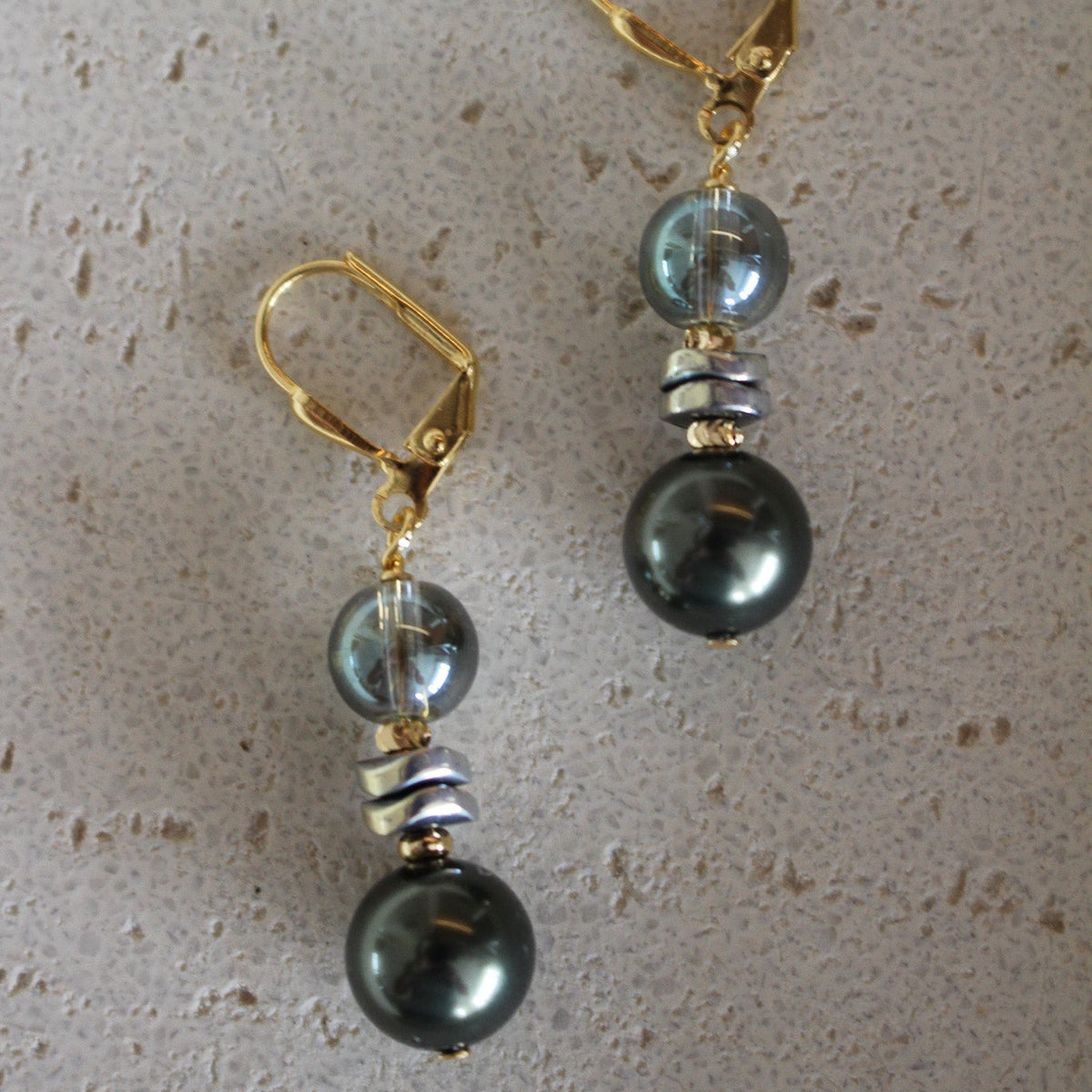 Nocturne Olive Evening Earrings