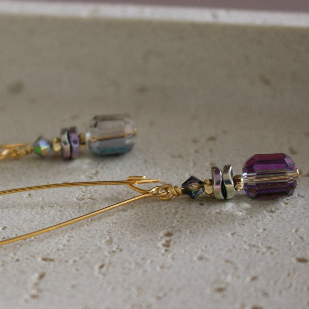 Nocturne Olive Earrings- Long