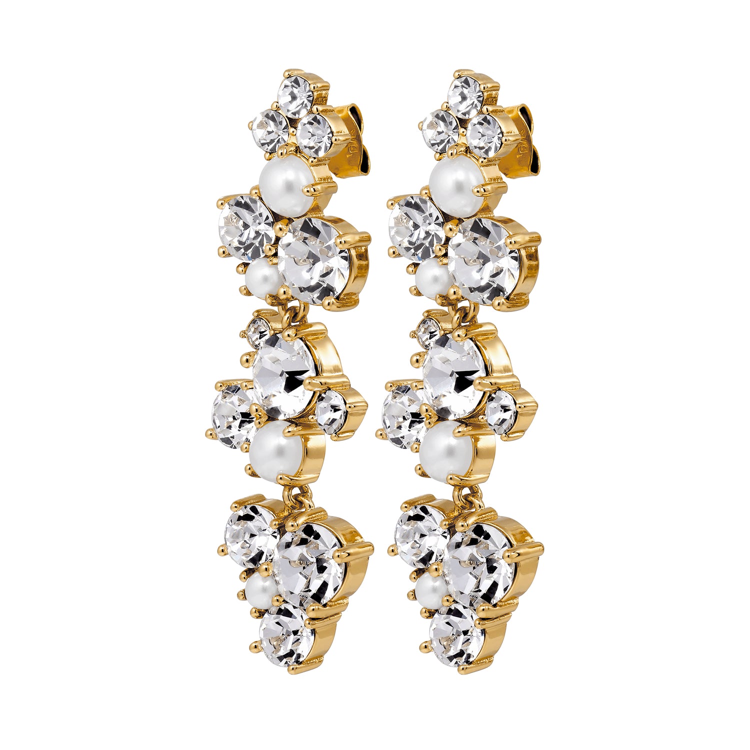 Mayhem SG Crystal/White Pearl Earrings