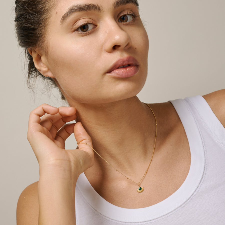 Soleil Petrol Green Necklace