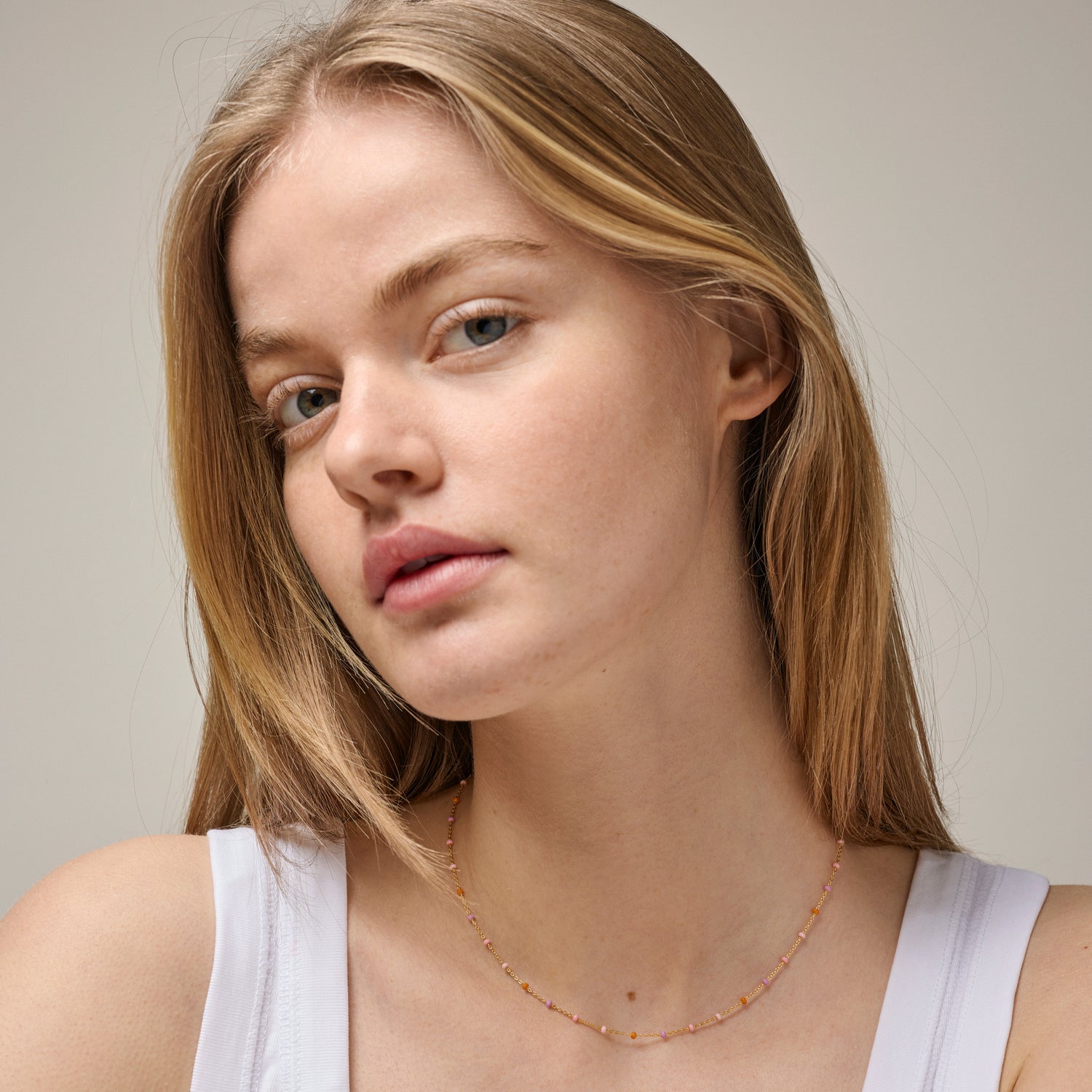 Lola Necklace - Blush
