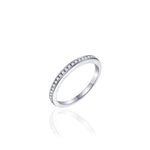 Pave Stacking Ring. 925 Sterling Silver.