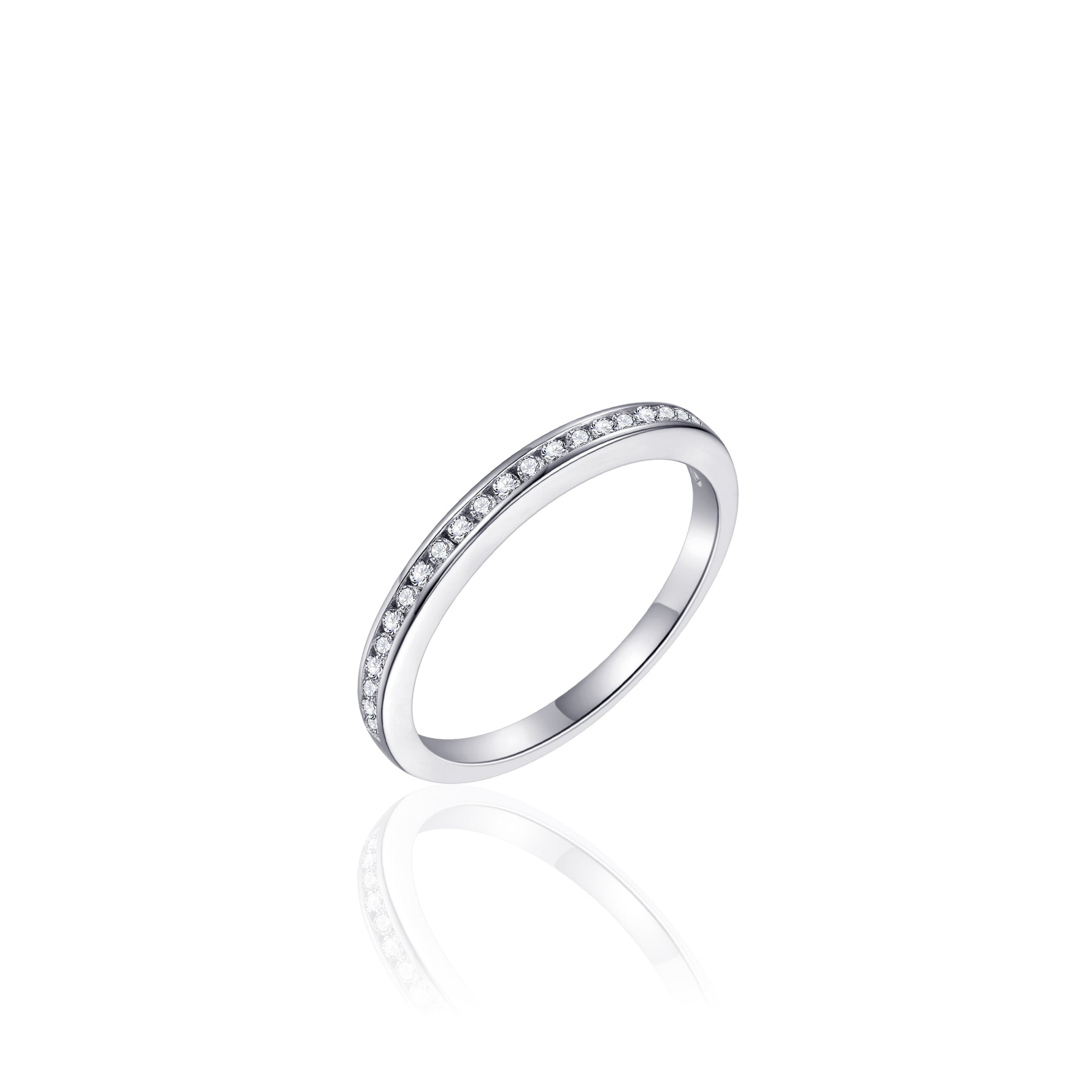 Pave Stacking Ring. 925 Sterling Silver.