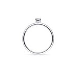 Emerald Cut CZ Stone Sterling Silver Ring. 925 Sterling Silver Ring.