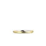 Simple Band Ring. 925 Sterling Silver and 18ct Yellow Gold