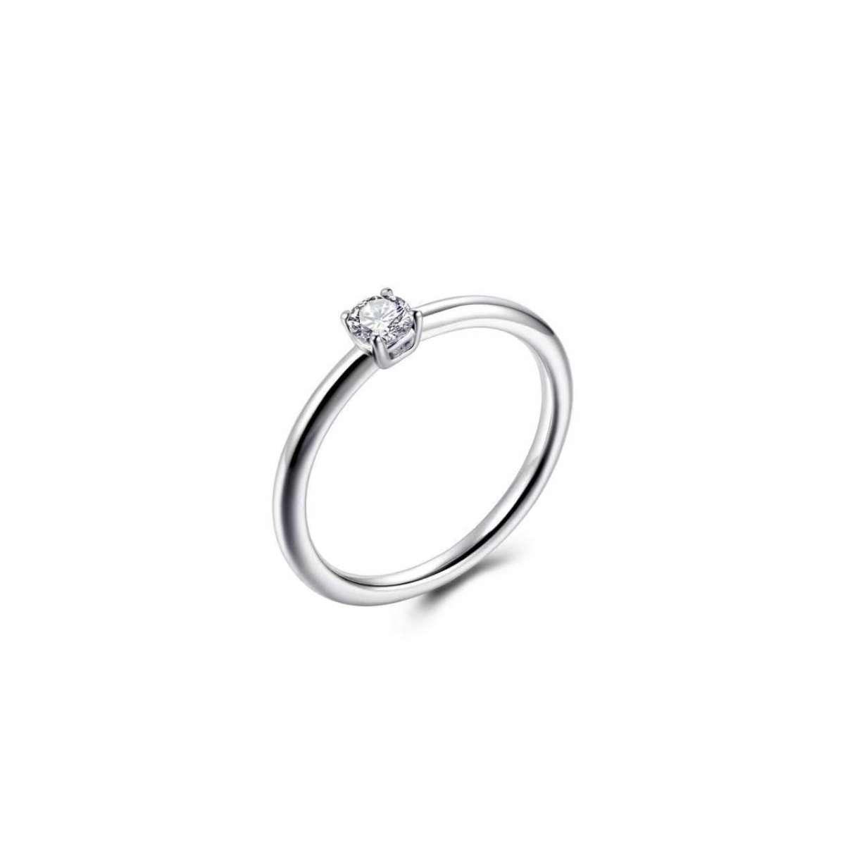 Silver Lab Grown Diamond Ring