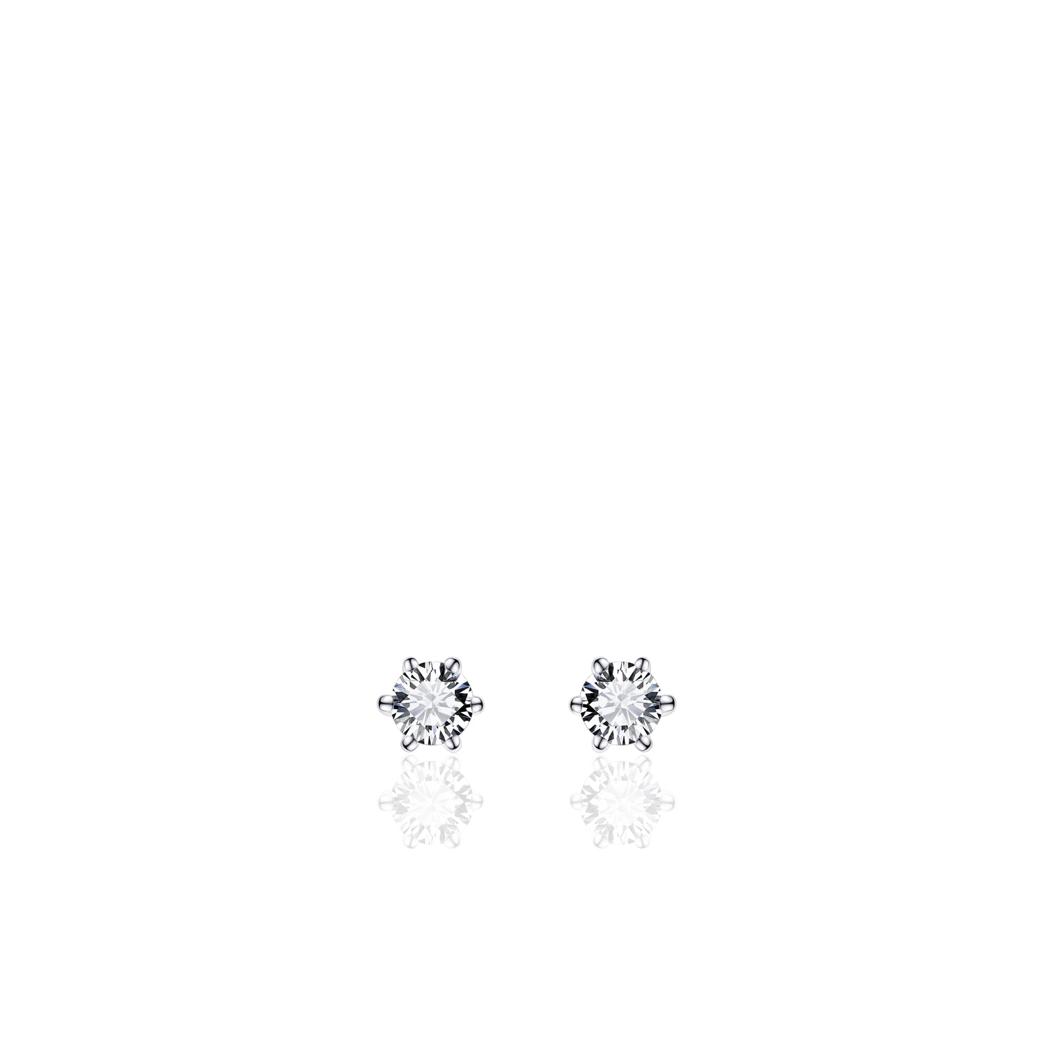 Simple Medium Sparkle Stud Earrings SPE03