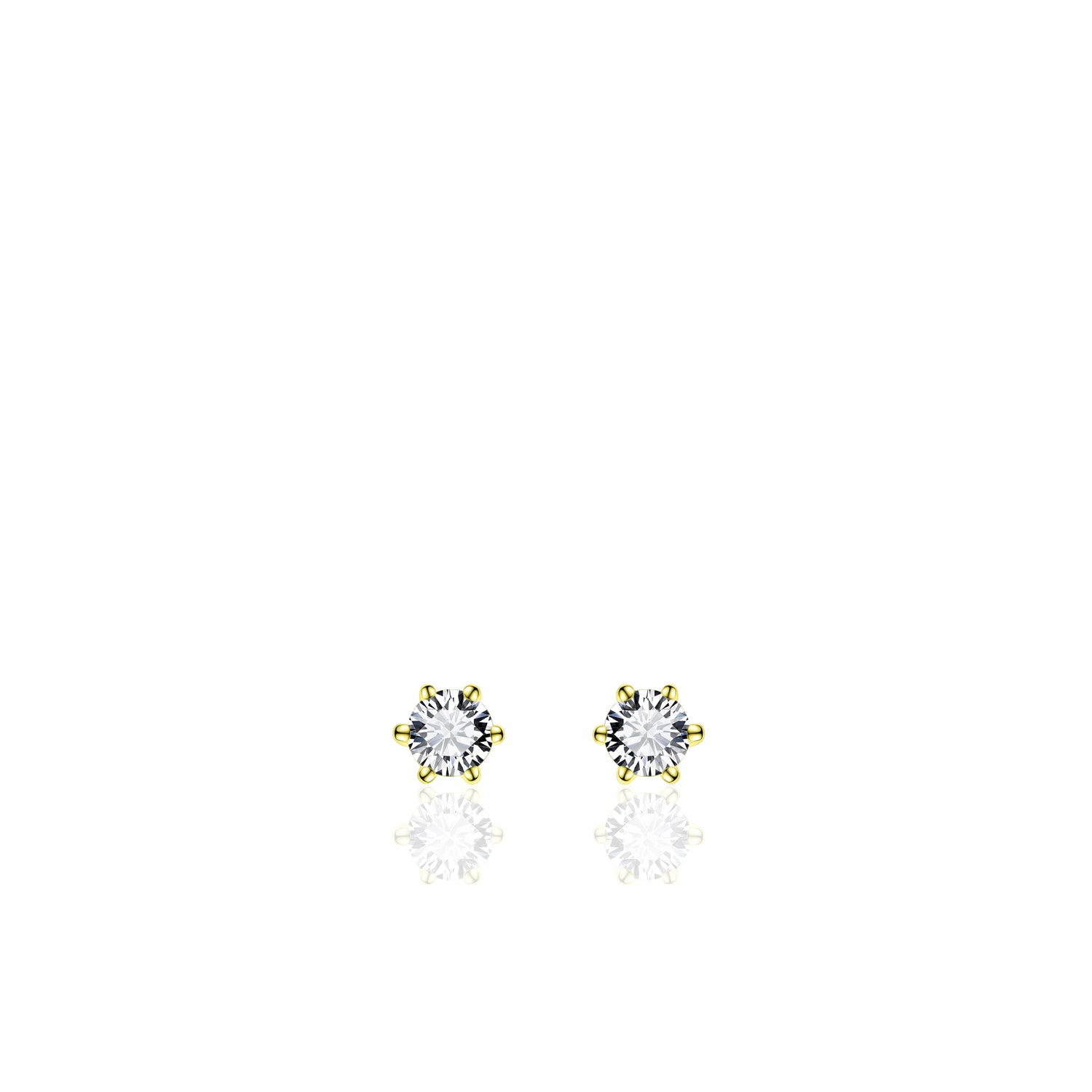Simple Medium Sparkle Stud Earrings SPE03