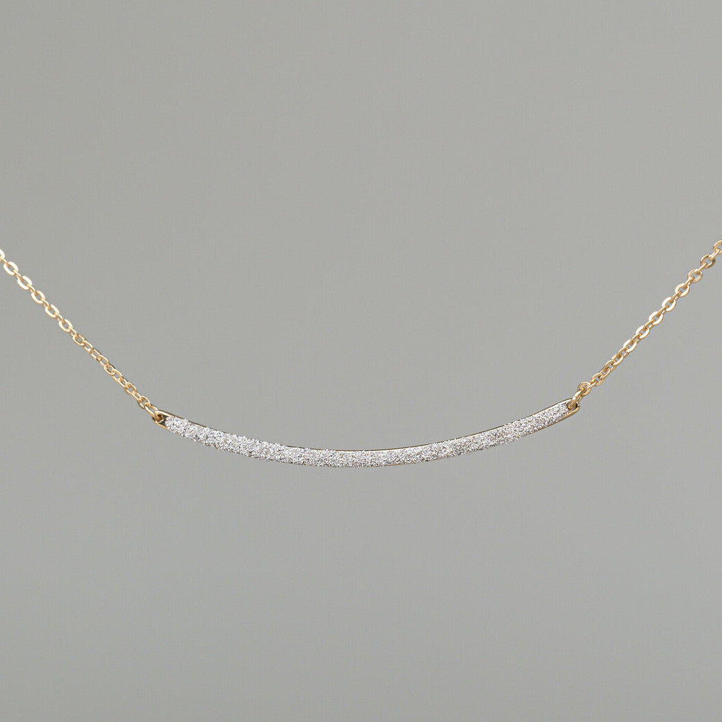 Small Demilune Necklace with Diamonds