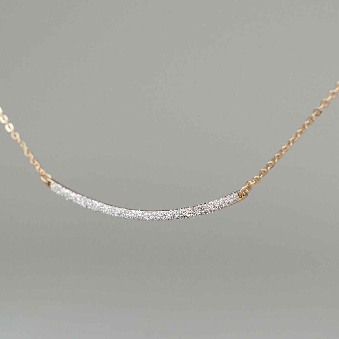 Small Demilune Necklace with Diamonds